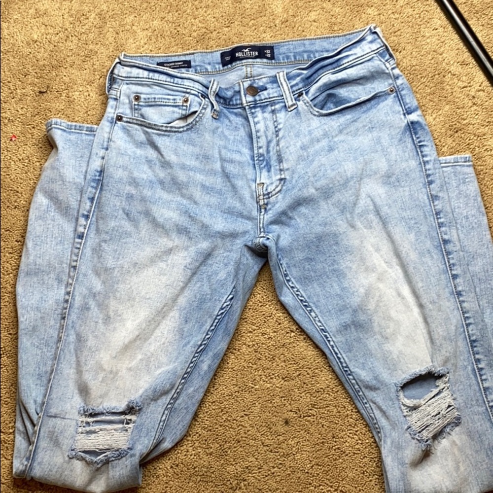 Men’s Hollister stacked  skinny jeans